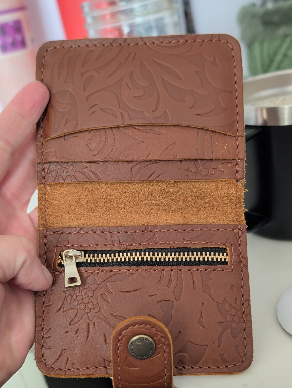 Portland Leather Mini Bi-fold Wallet - Picture 3 of 3